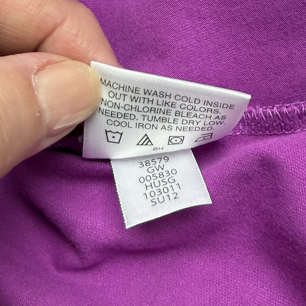 Hanna Andersson Bright Purple Ruffle Wrap Dress Women’s Large Midi NWT $88 - Picture 12 of 13